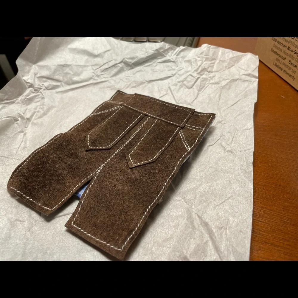 NWOT Handmade Lederhosen face mask. Made for Oktoberfest Mount Angel OR by nuns